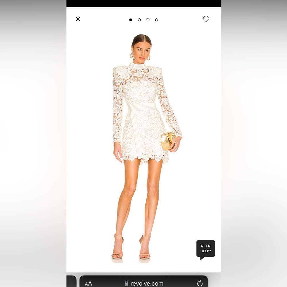 Angelus mini dress in white zhivago